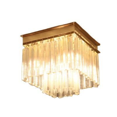 China Luxury modern glass crystal chandelier lighting for hotel bedroom ceiling Scandinavian metal stair case for sale