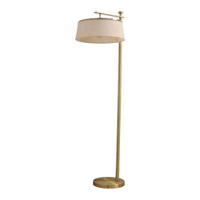 China Modern Metal Base Fabric Shade Corner Standing Modern Floor Lamps For Hotel Home Living Room Bedroom for sale