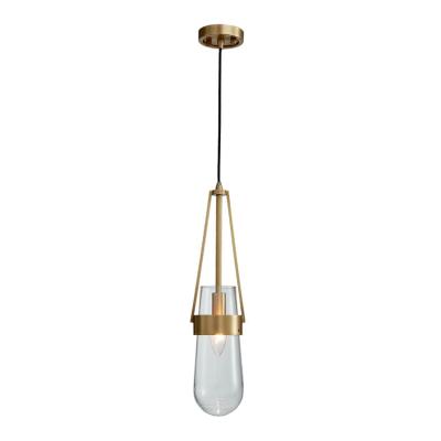 China Modern Simple Vintage Gold Brass Glass Shade Chandelier Pendant Light Gold And Black for sale