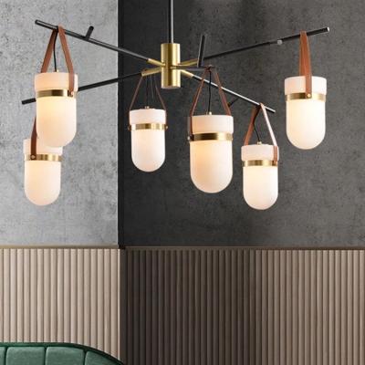 China Modern Modern Dining Room Restaurant 6 A.M. Ceiling Kitchen Glass Copper Chandeliers and Pendant Lights for sale