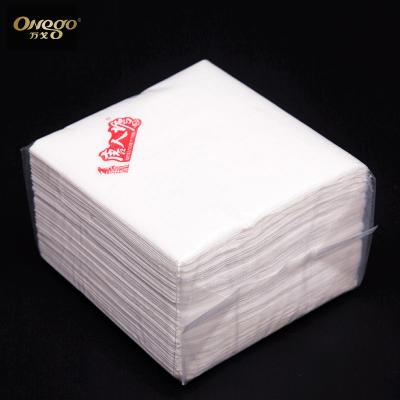 China 230*230 White Disposable Cocktail Napkin Paper Wholesale For Cafe And Bar Using for sale