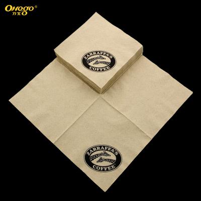 China Square Printed 1/4 or 1/8 2 Ply Fold Bamboo Lunch Napkin Paper Napkins with Logo Print for sale