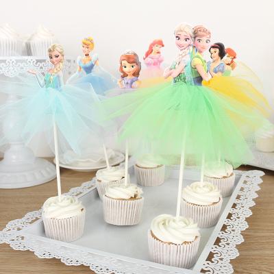 China Wholesale Party Decoration Princess Cake Paper Topper for sale