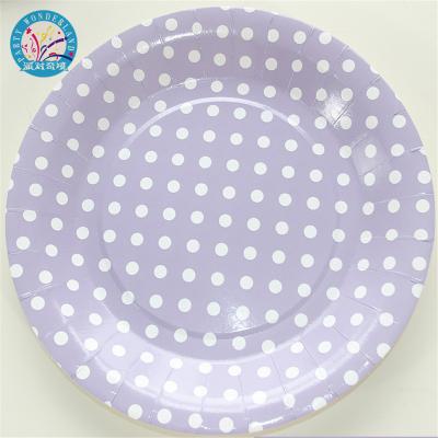 China Purple Disposable Birthday Decoration Kids Flag Napkin Cups Paper Plate Tablecloth Theme Sets Lilac Party Decoration Tableware Party Supplies for sale