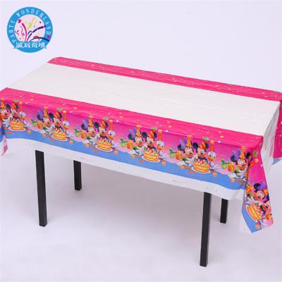 China Disposable gifts and crafts custom plastic table cover sheet paper tablecloth for sale