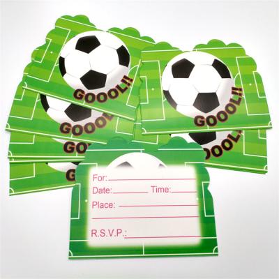 China Party decoration soccer party supplies kids birthday iFeliz CumpleaRo buon compleanno favors invitation card for sale