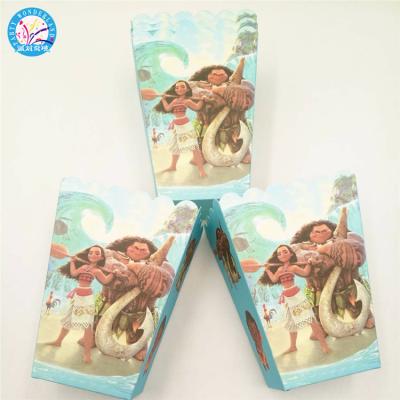 China Hot 2019 Party Birthday Decoration Cartoon Party Supplies Disposable Candy Box Tableware Set Decoration Popcorn Box for sale