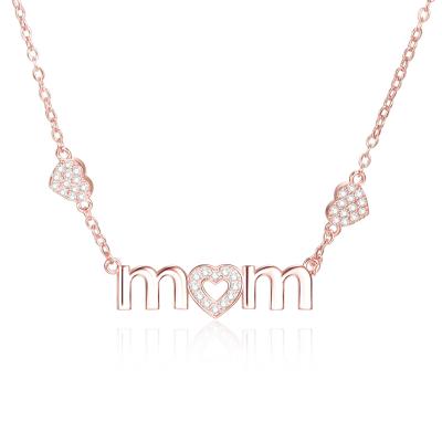 China Fashionable Personalized Vintage Zircon Heart Necklace Copper Gold Plated Accessories Pendant Necklace For Mom Gifts Party Wedding Wholesale for sale