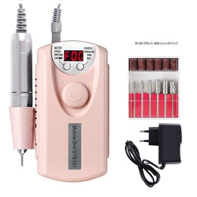 China Nail Art Beauty High Quality Home Use 30000RPM Rechargeable Portable Electric Nail Drill for sale