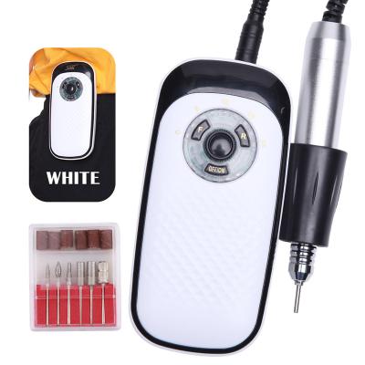 China Nail Art Beauty Good Selling Rechargeable Nail Drill Machine 35000rpm Cordless Mobile Electric Nail Drill for sale