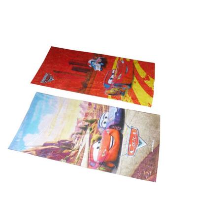 China Wholesale Kid Safe Designer Design Cotton Beach Towel Full Color Portable Digital Printed Custom Logo Good Quality for sale