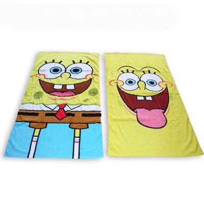 China Compressed Cotton Custom Cartoon Printed Personalized Beach Towel for sale