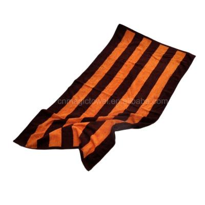 China 100% Jacquard Colored Yarn Woven Beach Towel Custom Made High Quality Child Safe Cotton Terry Loop Stripe China Manufacture for sale