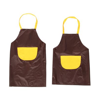 China Latest PVC 2022 High Quality Waterproof Gardening Simple Solid Blank Apron Eco-friendly Printing Logo Design Boys Girls Children Kids for sale