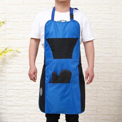 China Eco-friendly cheap fashionable cobbler cooking kitchen cleaning restaurant barber polyester nail technology bule waterproof baking apron for sale