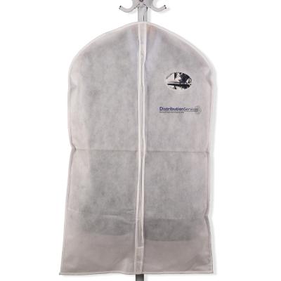 China Can be customized professional non woven white garment bags with pocket for suits for sale