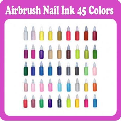 China 45 colors 30ml/bottle airbrush nail ink 30ml/color for sale