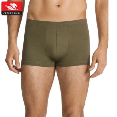 China New antibacterial comfortable cotton pure color men boxer briefs basic boxershorts with tape. for sale