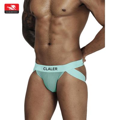 China Custom Breathable G-string Cotton Breathable Underwear Mens Boxers Men's Sexy Logo Jockstrap for sale