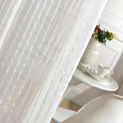 China Factory Supply Breathable Latest Fashion Designs Sheer Jacquard Tulle Curtain à venda