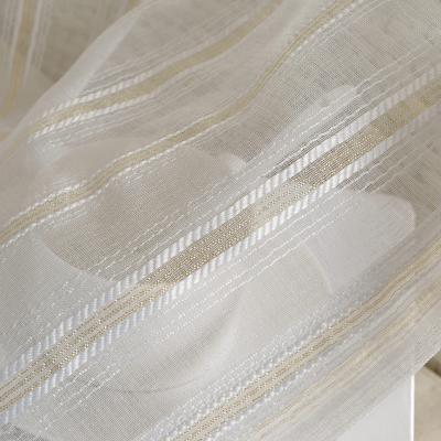 China Breathable Home Textile Sheer Jacquard Curtain Fabric Sheer Design for sale