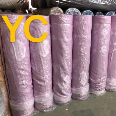 China Popular Breathable Hot Sale Purple Polyester Jacquard Curtain Fabric Upholstery For Bedroom à venda