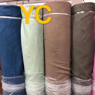 Chine Blackout Breathable Solid Color Sky Cotton Clearance Curtain Full Shade Fabric In Bedroom à vendre