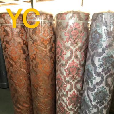 Κίνα Modern design breathable high quality gold jacquard fabric for curtain fabrics upholstery προς πώληση