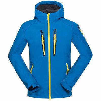 China Outdoor Men's Climbing Coat Shell Jacket Thermal Waterproof Breathable Soft Quick Dry Fleece Hiking Jacket for sale