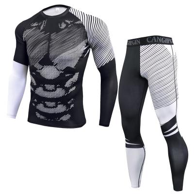 China Breathable Men's Tight Suit Sports Quick-Drying Fitness Sports Training Clothes Outdoor Sports Bike Riding Clothes for sale