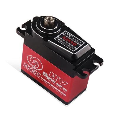 China Metal Gear High Voltage Servo Waterproof 6v 7.4v Digital 25T Coreless 71g 10kg Metal Titanize Big Torque for RC Car Model for sale