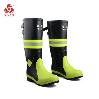 China Webbing Fasteners 3539 Plastic OEM Customized Rubber Wellington Army Boots Safety Police Wellingtons for sale