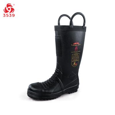 China 3539 EN15090 ASTM Protective Anti-Slip Fireman Boots Botas De Bomberos Fireman for sale