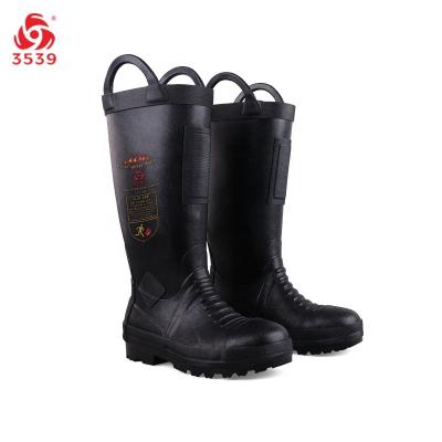 China 3539 EN 15090 ASTM F3445 Harvik Fire Fighting Anti-Slip Custom Safety Boots Fire Heat Resistant Boots for sale