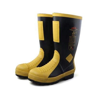 China 3539 Fire Retardant Rubber Rescue Rescue Safety Firefighters Shoes for sale