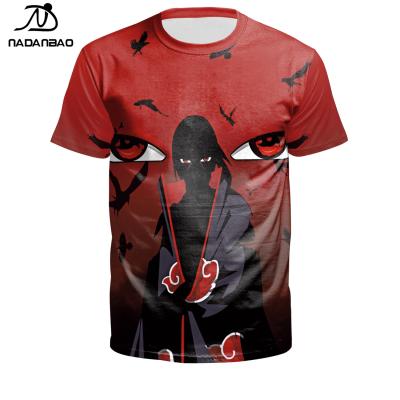 China 2021 hot sale quality brand NADANBAO wholesale 3d sublimation anti-shrink size printed anime cartoon character design couples T-shirt for sale