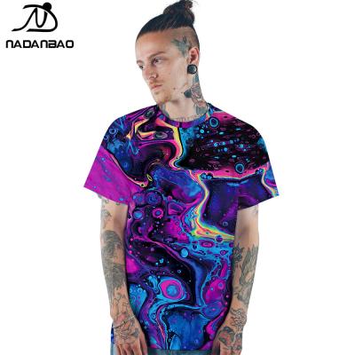 China NADANBAO 2021 Brand New Products Wholesale Color Printed 3d Men's O-Neck Short Sleeve T-Shirt for sale