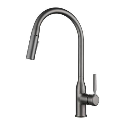 China The Most Popular Modern Sink Kitchen Faucet Single Handle Filter Pull Down Sprayer Brass Kitchen Faucet for sale