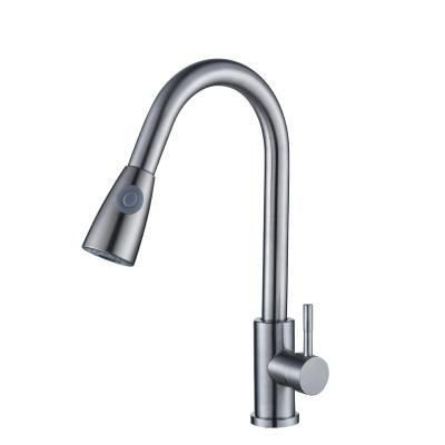 China Newest High Quality Modern Kitchen Faucet With Soap Dispenser Matte Black Kitchen Faucet Pull Down for sale