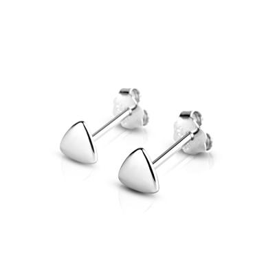 China CLASSIC Women 925 Sterling Silver New Design Single CZ Stud Handmade Jewelry Silver Earrings for sale