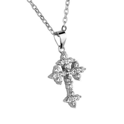 China Classic Vintage Cross Jewelry Necklace Punk Religious Men Pendant Black TRENDY Necklaces for sale