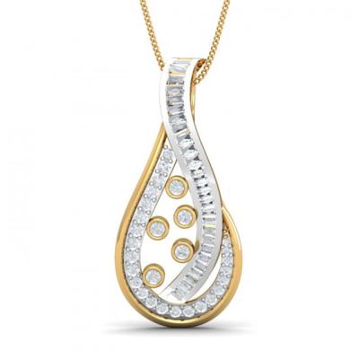 China FASHIONABLE Pipa Cubic Zircon Pendant Necklaces Women Gold Jewelry Designs Pendant Necklace for sale