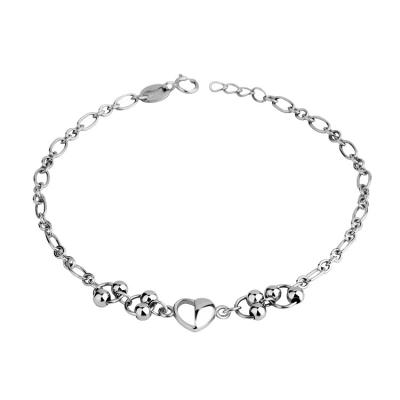 China Wholesale Trendy Fashionable 925 Silver Jewelry Bracelet Women Chains Crown Heart Charms For Bracelet for sale