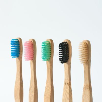 China Customized Bamboo Toothbrush Eco-friendly Design Bamboo Case Soft Best Price Disposable for sale