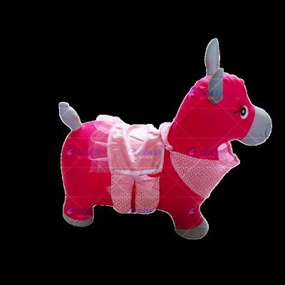 China Toy Best Quality Blue Pink Inflatable Jumping Animals PVC For Baby for sale