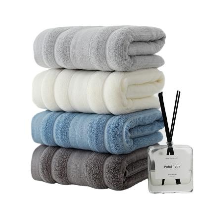 China New Arrival QUICK DRY Soft Thick Cotton Bath Towels Durable 100% Set For Hilton Hotel for sale