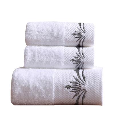 China Star Hotel Cotton Bathroom Towel Luxury QUICK DRY Face Hand Towel Set OEM Towel Customized LOGO for sale