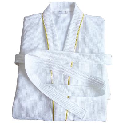 China Hotel SPA One Thermal Wholesale Customized Size Customized Long Waffle Unisex White Comfortable Breathable Bathrobe for sale