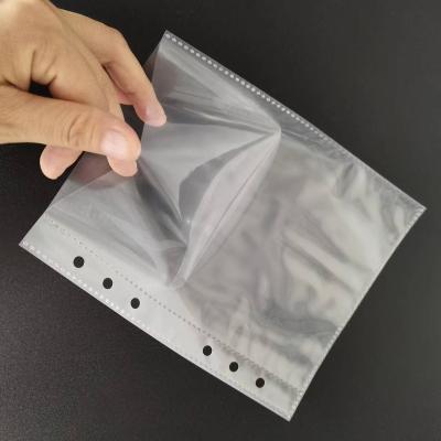 China Office Transparent PPA4A5 Document Bag Information Storage Bag Double Pocket for sale