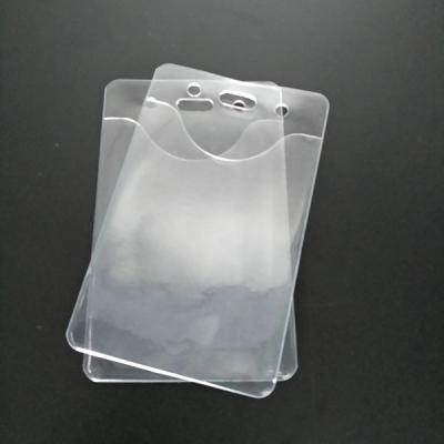 China Waterproof PVC Student Badge Card Sleeve Simple And Generous PVC Sleeve for sale